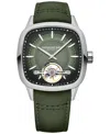 Raymond Weil Men's Swiss Automatic Freelancer Green Leather Strap Watch 40mm In No Color