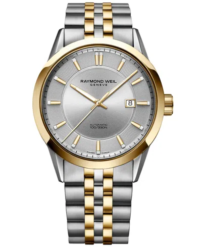 RAYMOND WEIL MEN'S SWISS AUTOMATIC FREELANCER TWO-TONE PVD STAINLESS STEEL BRACELET WATCH 42MM