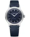 Raymond Weil Millesime Automatic Blue Dial Leather Strap Men's Watch 2925-stc-50001 In No Color
