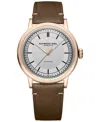 Raymond Weil Men's Swiss Automatic Millesime Brown Leather Strap Watch 40mm In No Color
