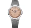 Raymond Weil Millesime Automatic Salmon Dial Leather Strap Men's Watch 2925-stc-80001 In No Color