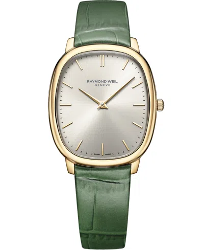 Raymond Weil Men's Toccata Green Leather Watch, 32x36mm