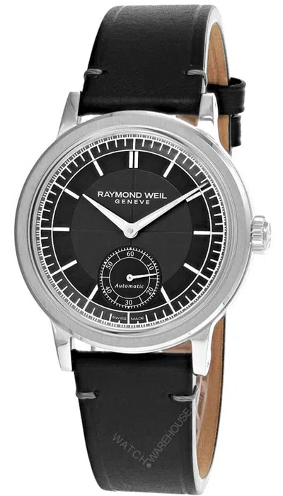 Pre-owned Raymond Weil Millesime 39.5mm Anthracite Sector Dial Men's Watch 2930-stc-60001
