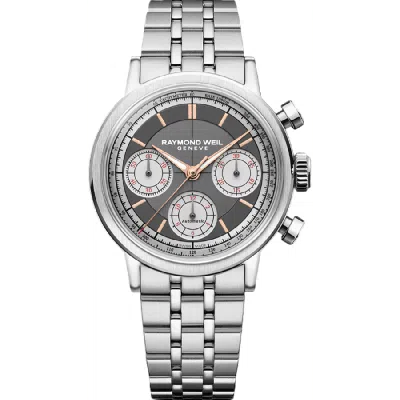 Raymond Weil Millesime Automatic Chronograph Grey Dial Stainless Steel Men's Watch 7765-st-60651 In Gray