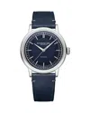 Raymond Weil Millesime Automatic Blue Dial Leather Strap Men's Watch 2925-stc-50001 In Navy/navy
