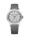 Raymond Weil Millesime Automatic Small Seconds Leather Strap Watch, 39.5mm In Gray/gray