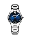Raymond Weil Women's Swiss Noemia Diamond (1/2 Ct. T.w.) Stainless Steel Bracelet Watch 32mm In Blue/silver