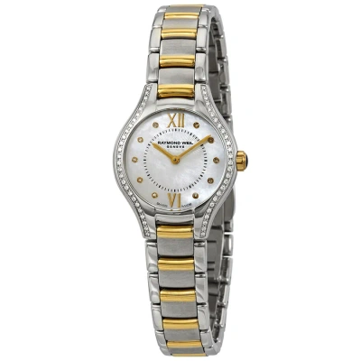 Raymond Weil Noemia Diamond Ladies Watch 5124-sps-00985 In Gold / Gold Tone / Mop / Mother Of Pearl / Yellow