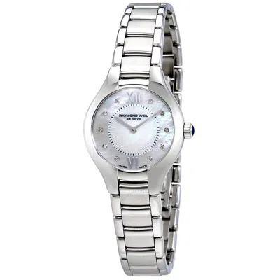 Raymond Weil Noemia Mother Of Pearl Dial Ladies Watch 5124-st-00985 In Blue / Mother Of Pearl