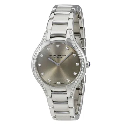 Raymond Weil Noemia Silver Dial Diamond Ladies Watch 5132-sts-65081 In Silver Tone