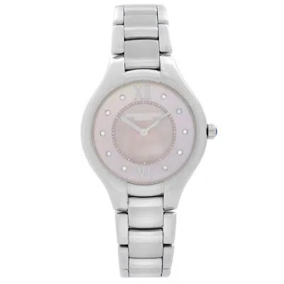 Pre-owned Raymond Weil Noemia Steel Diamond Pink Mop Dial Ladies Watch 5132-st-00986