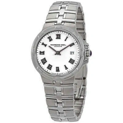 Pre-owned Raymond Weil Parsifal White Dial Ladies Watch 5180-st-00300