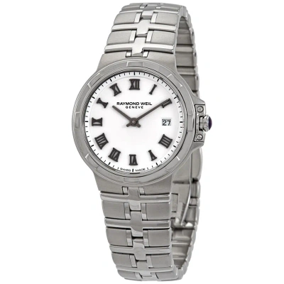 Raymond Weil Parsifal White Dial Ladies Watch 5180-st-00300 In Black / White