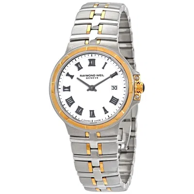 Raymond Weil Parsifal White Dial Ladies Watch 5180-stp-00300 In Two Tone  / Gold / Grey / White / Yellow