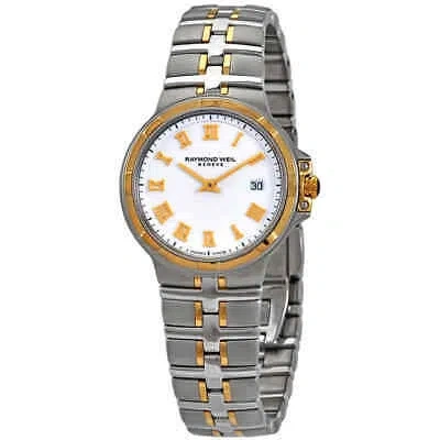 Pre-owned Raymond Weil Parsifal White Dial Ladies Watch 5180-stp-00308