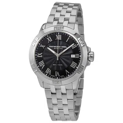 Raymond Weil Tango Black Dial Men's Watch 8160-st-00208 In White