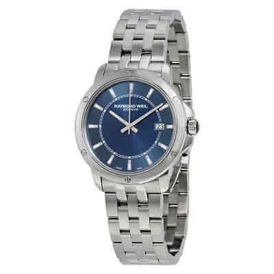 Pre-owned Raymond Weil Tango Blue Dial Stainless Steel Men's Watch 5591-st-50001