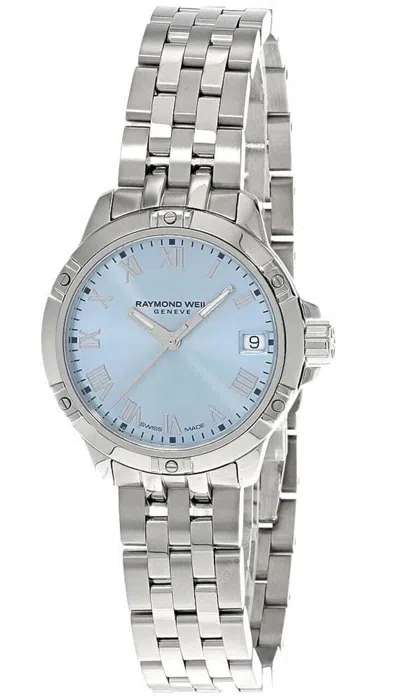 Pre-owned Raymond Weil Tango Classic 30mm Qtz Ss Blue Dial Women's Watch 5960-st-00500