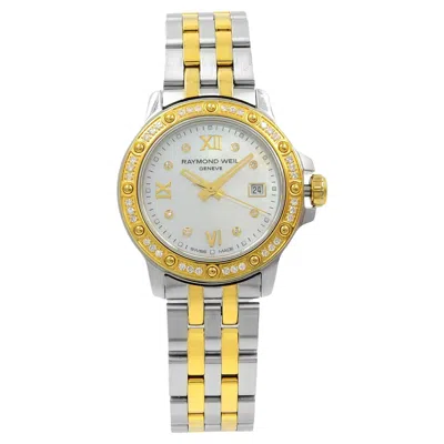 Pre-owned Raymond Weil Tango Gold Tone Steel Mop Dial Quartz Ladies Watch 5399-sps-00995 In Multi