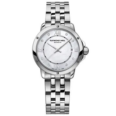 Raymond Weil Tango Quartz Silver Dial Ladies Watch 5391-st-0095 In White