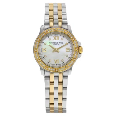 Pre-owned Raymond Weil Tango Two Tone Steel Mop Dial Quartz Ladies Watch 5799-sps-00995 In Multi