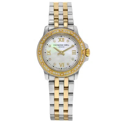 Pre-owned Raymond Weil Tango Two-tone Steel Mop Dial Quartz Ladies Watch 5799-sps-00995 In Multi