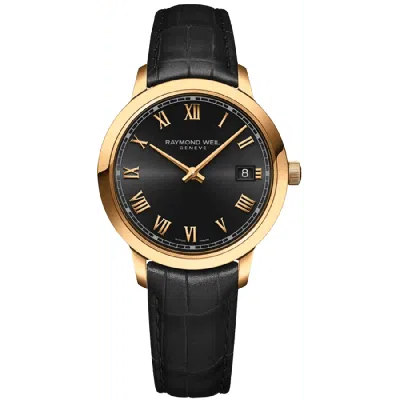 Raymond Weil Toccata Black Dial Leather Strap Women's Watch 5385-pc-00208