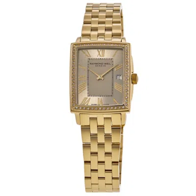 Raymond Weil Toccata Champagne Dial Yellow Gold Pvd Steel Women's Watch 5925-ps-00100 In Pattern