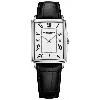 Raymond Weil Toccata Classic Quartz White Dial Black Leather Strap Men's Watch 5425-stc-00300 In White