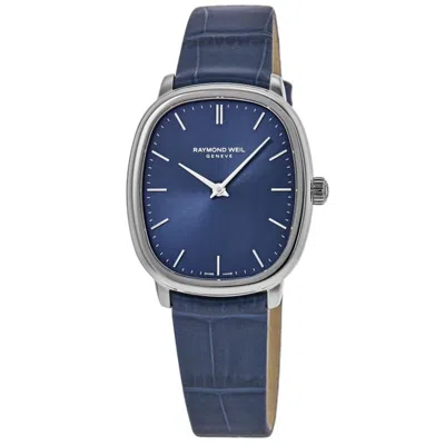Raymond Weil Toccata Heritage Blue Dial Lether Strap Women's Watch 5280-stc-50001