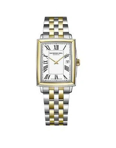 Pre-owned Raymond Weil Toccata Ladies Two-tone Quartz Watch - 25 Mm Two-tone White Dial...