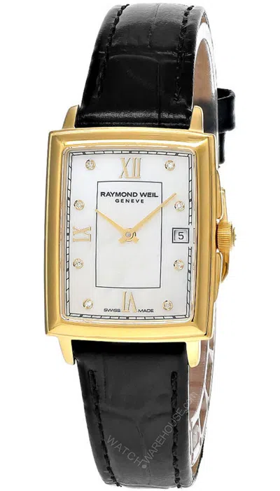 Pre-owned Raymond Weil Toccata Mop Dial Diamond Leather Women's Watch 5925-pc-00995