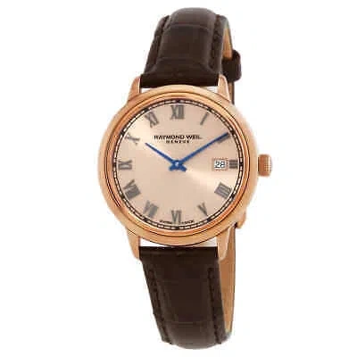 Pre-owned Raymond Weil Toccata Quartz Rose Gold Dial Ladies Watch 5985-pc5-00859