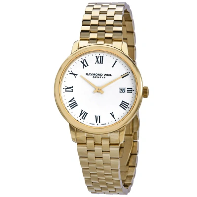 Raymond Weil Toccata Quartz White Dial Men's Watch 5485-p-00300 In Gold