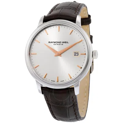 Raymond Weil Toccata Silver Dial Men's Watch 5488-sl5-65001 In Brown / Gold Tone / Rose / Rose Gold Tone / Silver