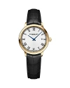 Raymond Weil Women's Toccata Goldtone Stainless Steel & Leather Strap Watch/29mm In White/black