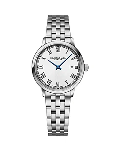 Raymond Weil Women's Swiss Toccata Stainless Steel Bracelet Watch 29mm In White/silver