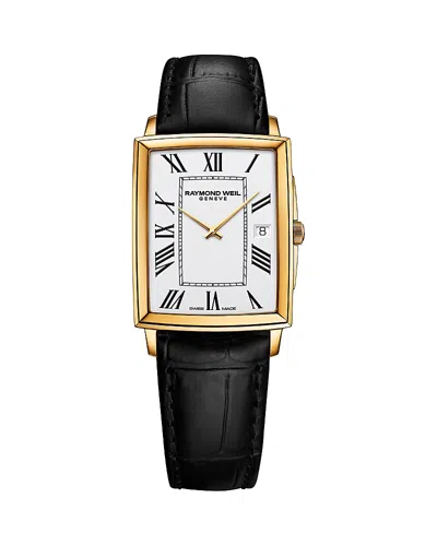 Raymond Weil Toccata Watch, 37mm X 30mm In White/black