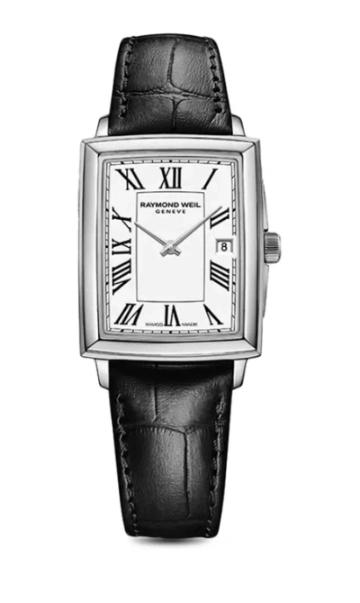 Pre-owned Raymond Weil Toccata White Dial Leather Strap Ladies Watch 5925-stc-00300