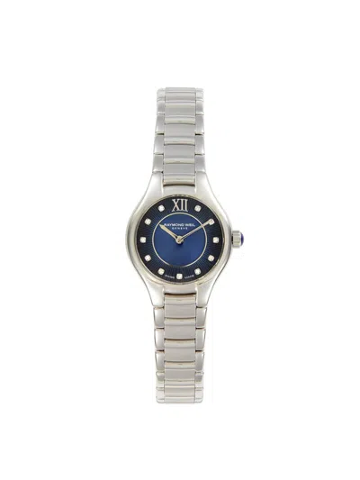 Raymond Weil Women's Noemia 24mm Stainless Steel & 0.058 Tcw Diamond Bracelet Watch In Blue