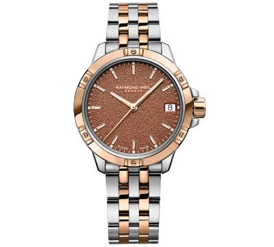 Raymond Weil Women's Swiss Tango Quartz Two-tone Stainless Steel Bracelet Watch 30mm In Terra Cotta