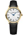 Raymond Weil Women's Swiss Toccata Black Leather Strap Watch 39mm In No Color