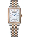 Raymond Weil Women's Swiss Toccata Diamond Accent Two-tone Stainless Steel Bracelet Watch 23x28mm In Rose Gold
