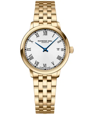 Raymond Weil Women's Swiss Toccata Gold Pvd Stainless Steel Bracelet Watch 29mm In No Color