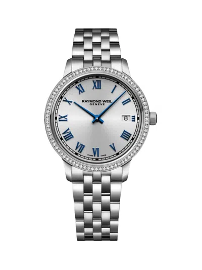 Raymond Weil Women's Swiss Toccata Diamond (1/4 Ct. T.w.) Stainless Steel Bracelet Watch 34mm In No Color