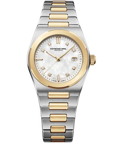 Raymond Weil Women's Two-tone Stainless Steel Watch 30mm In Gold