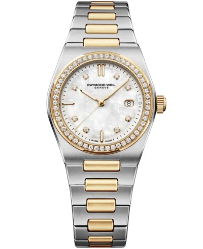 Raymond Weil Women's Two-tone Stainless Steel Watch 30mm In Yellow Gold