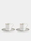 Raynaud Oskar Porcelain Espresso Cup And Saucer (set Of 2)