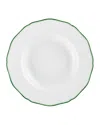 Raynaud Touraine Double Filet Green Rim Plate