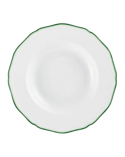 Raynaud Touraine Double Filet Green Rim Plate
